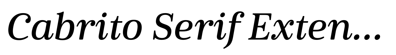 Cabrito Serif Extended Demi Italic